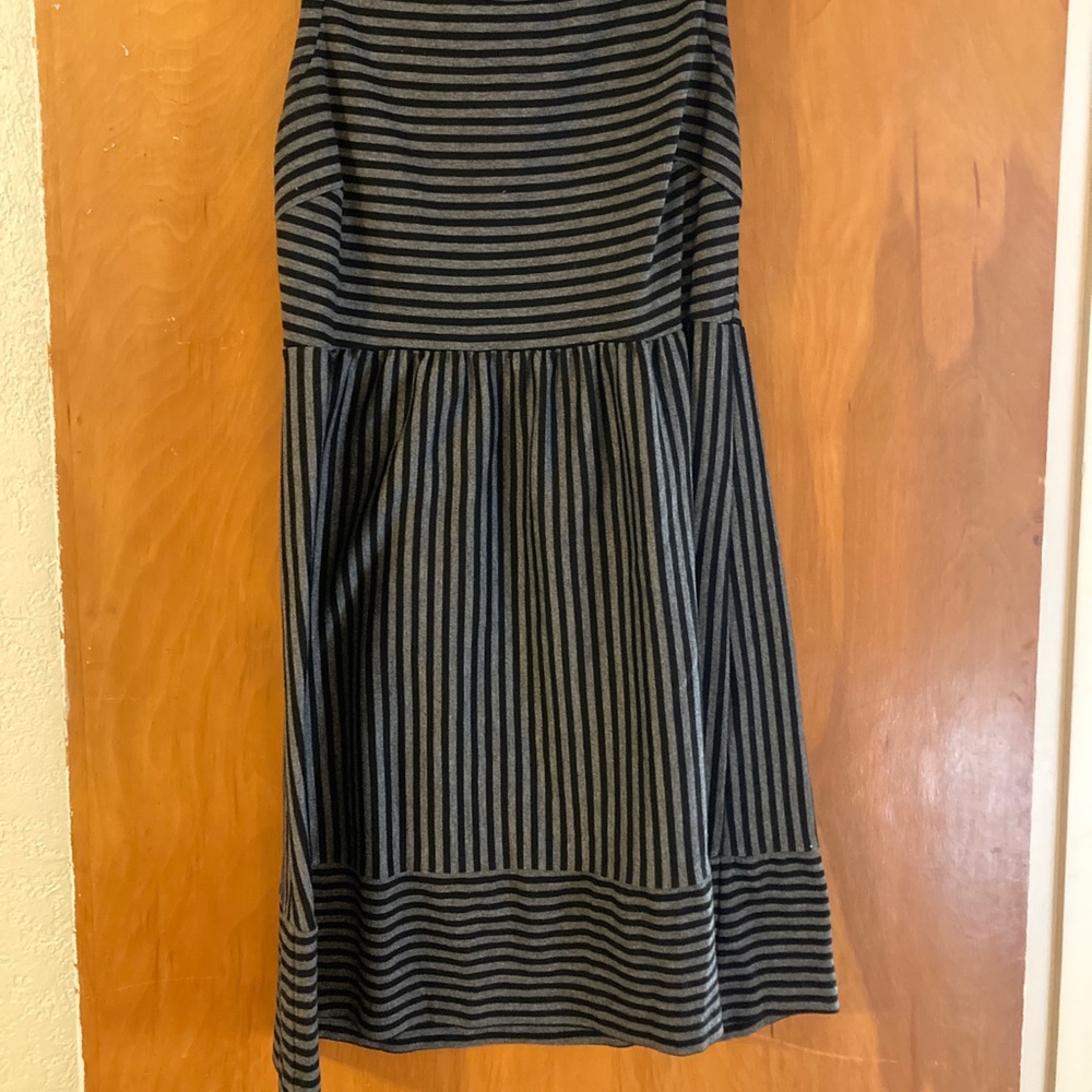 Back and gray dress